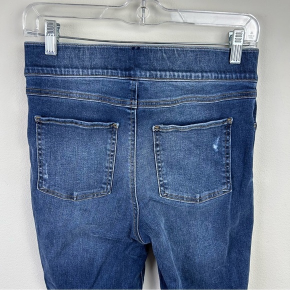 SPANX Pull-on Elastic Waist distressed denim jean jeggings size: M - Picture 8 of 10